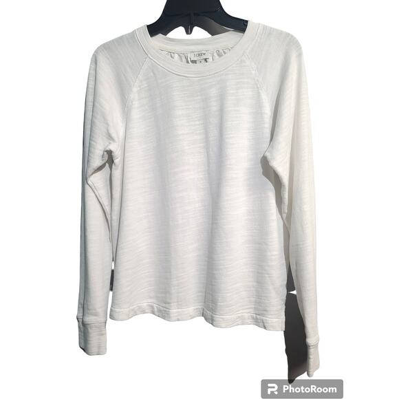J. Crew Factory Eyelet-back sweatshirt - Picture 1 of 5